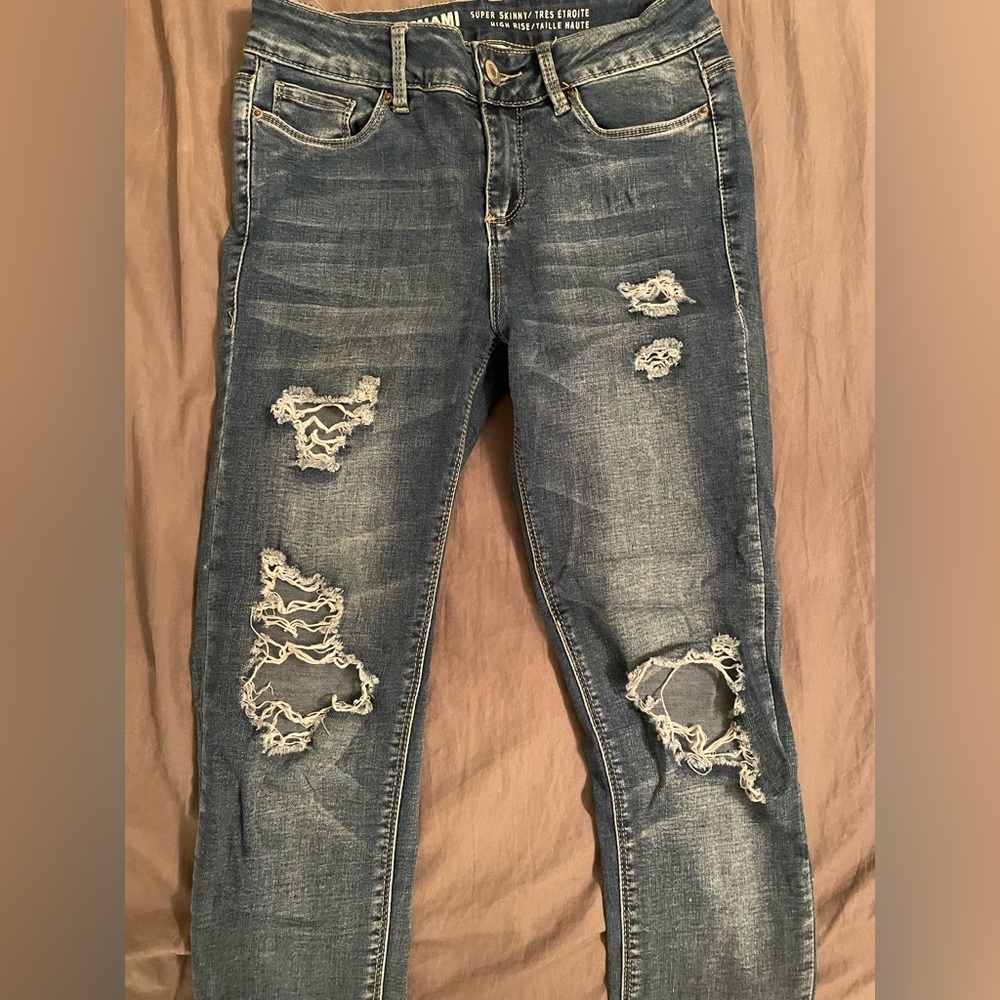Medium Wash Ripped Jeans